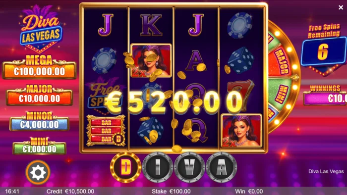Diva Las Vegas – laiminga kombinacija su Wild simboliais